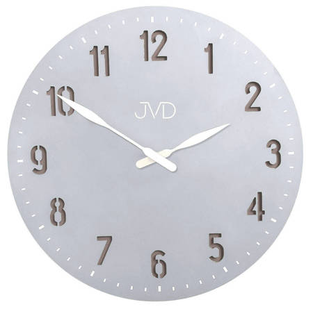 Zegar JVD ścienny DREWNO szary DUŻY 50 cm HC39.3